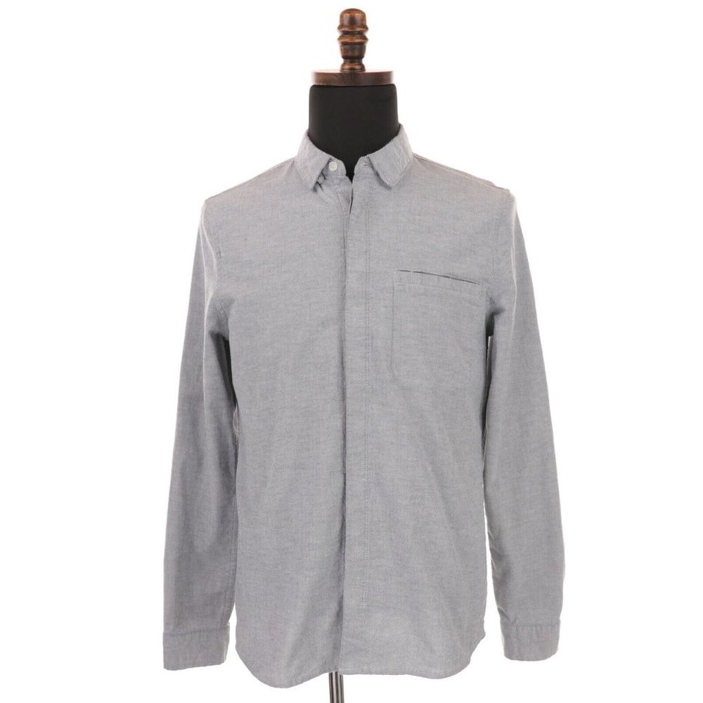 Lululemon Long Sleeve Button Down Shirt Men's Medium Gray Stretch
